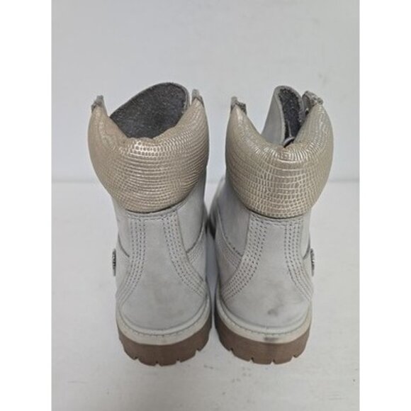 Timberland Women's A1UWF 6" Premium Boots Light Gray Size 7M - Picture 3 of 8